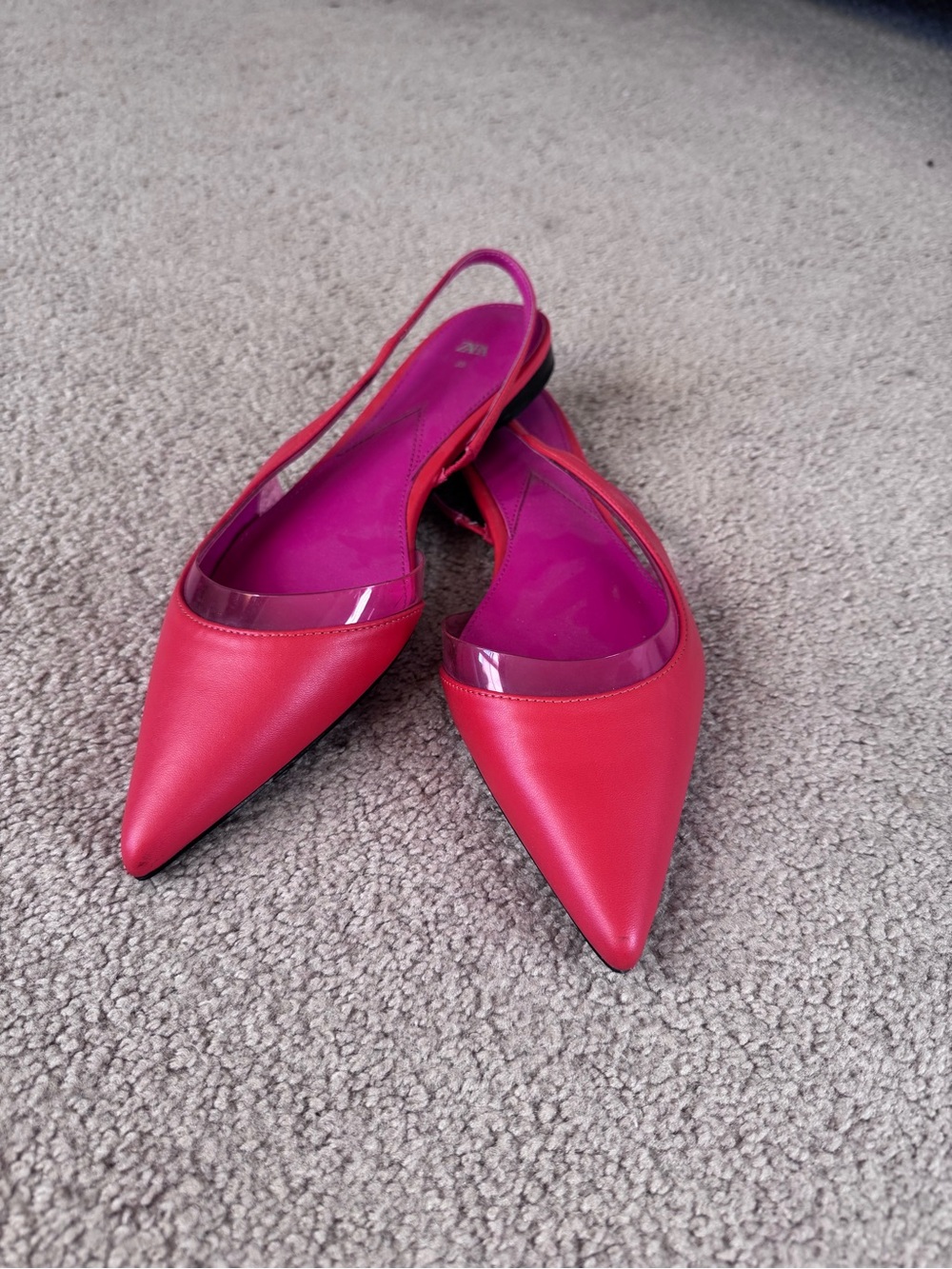 Zara Women's Coral
Slingback Flats size 8